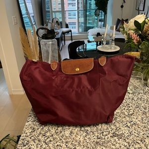 Burgundy Longchamp Bag